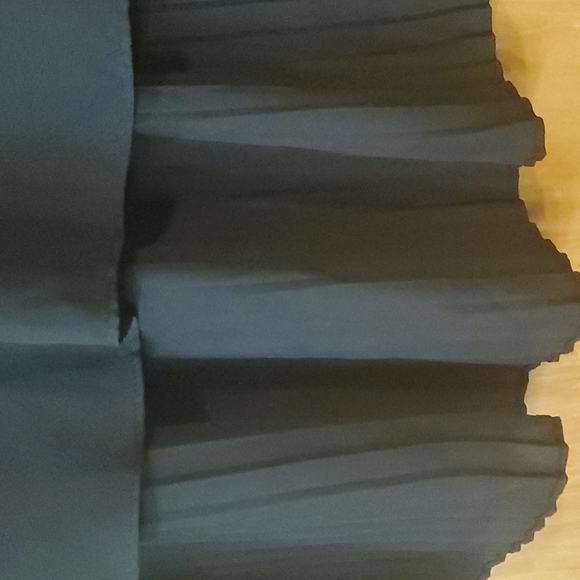 Zac & Rachel sheer pleated back, black, sleeveless tunic blouse - Picture 7 of 11